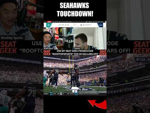 Seahawks' Zach Charbonnet 2nd touchdown! #Seahawks #Dolphins #NFL