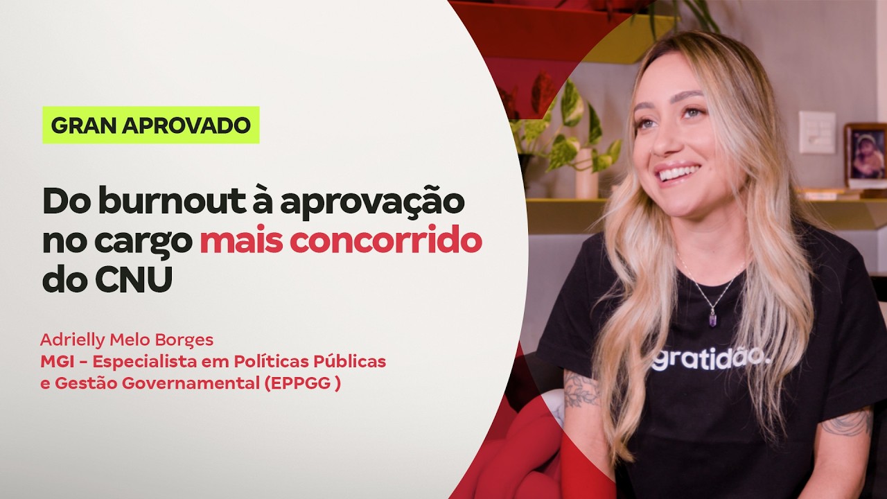 Ela largou tudo no auge da exaustão, decidiu estudar e foi aprovada na EPPGG