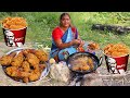 Home Made KFC Fried Chicken recipe in tamil | Villagefamily Kitchen