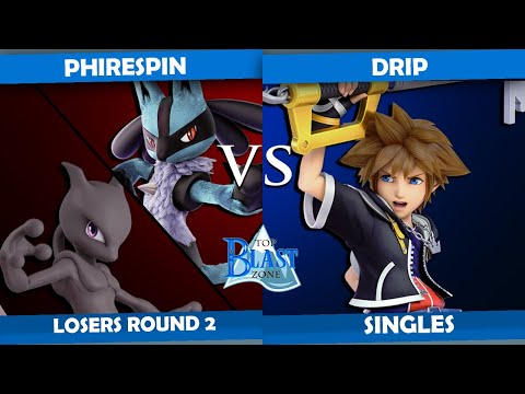 Top Blastzone 31 Losers Round 2 - Phirespin (Lucario, Mewtwo) Vs. drip (Sora)