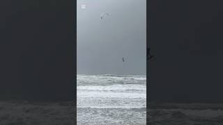 Storm kite surfing