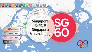 SG60: Evolution of Singapore's Rail Transit (MRT) / 新加坡轨道交通动态发展史 (1974-2040+)