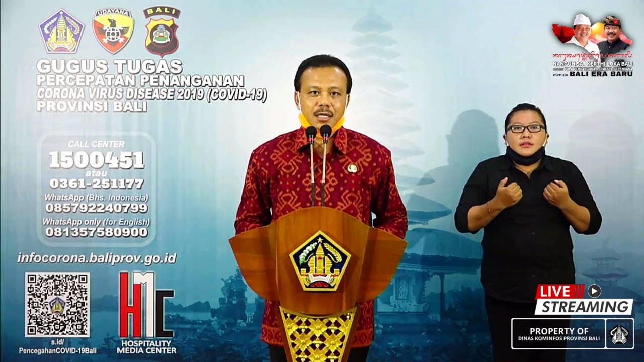 Siaran Pers Perkembangan Penanggulangan COVID–19 Provinsi Bali per 29 April 2020