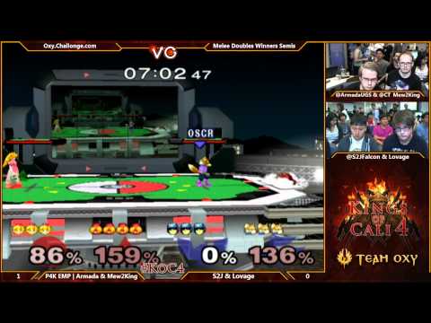 KoC 4 - P4K EMP | Armada & Mew2King Vs. S2J & Lovage - SSBM Doubles Winners Semis - Melee