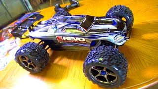 RC ADVENTURES - UNBOXiNG a 1/10th Scale 4WD Traxxas BL E-REVO RC TRUCK!