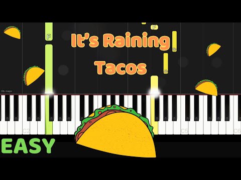 It's Raining Tacos on piano - Easy Piano tutorial by Tunes With Tina