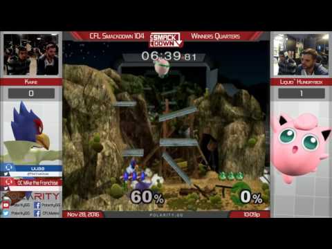 CFL Smackdown 104 Melee - Kaike (Falco) vs Liquid Hungrybox (Puff) - Winners R3