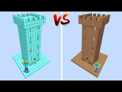 1$ UZAY KULE EV VS 1000$ UZAY KULE EV - Minecraft