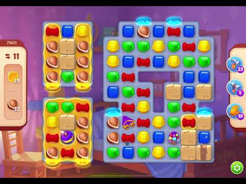 HomeScapes Level 7901 no boosters (18 moves)