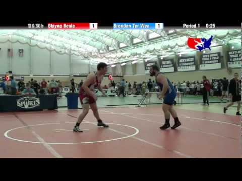 University Nat`ls FS  120 KG / 264.5 lbs: Blayne Beale vs. Brendan Ter Wee
