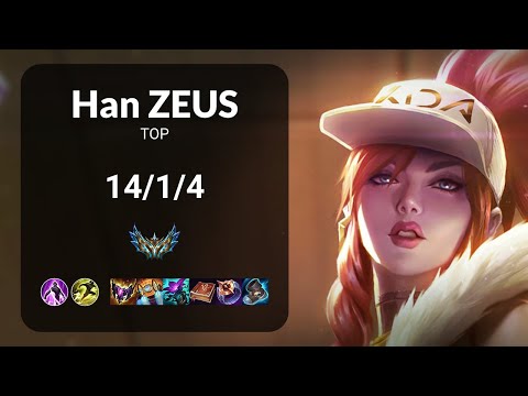 Han Zeus Akali vs Rumble TOP - KR CHALLENGER Patch 15.9