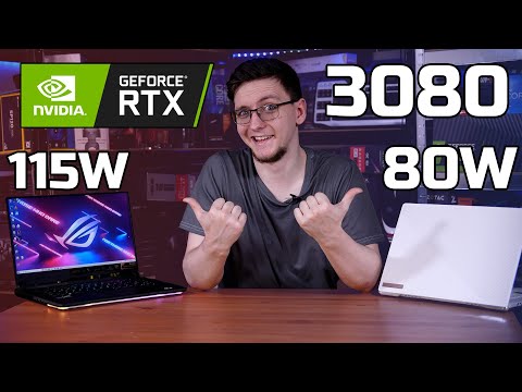 RTX 3080 Laptop 80W TDP vs 115W TDP Comparison