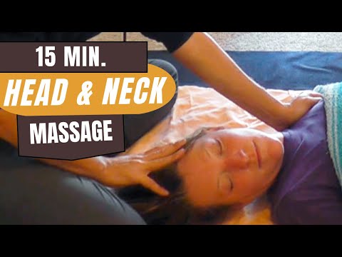 Massagem de cabeça e pescoço de 15 minutos | Como fazer massagem tailandesa relaxante