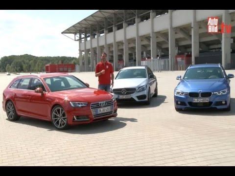New Audi A4 Avant vs. BMW 3 Series and Mercedes C-Class (2015)