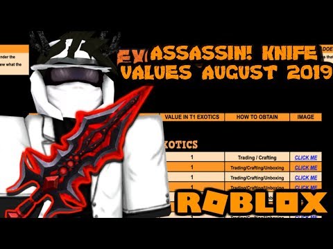 Roblox Assassin Value List How Rare Are Your Exotics -