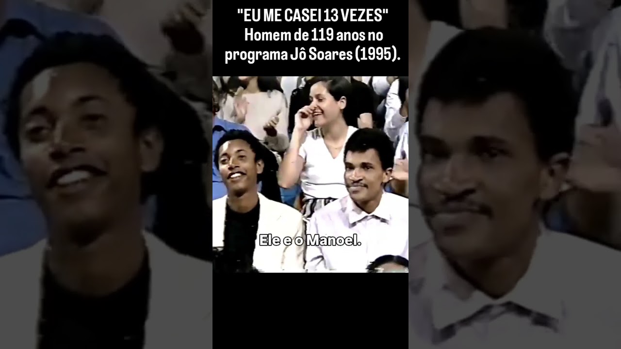 Jô Soares entrevista homem de 119 anos tem filho caçula de 19 anos e viveram até: mãe 120, vó 140 e pai 130 anos