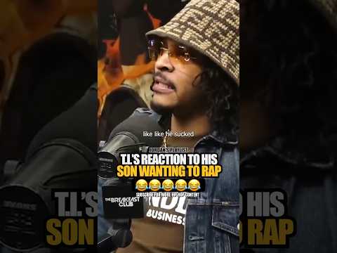T.I. reacts to his son wanting rap 😂😂😂 #ti #hiphop #rap #domani