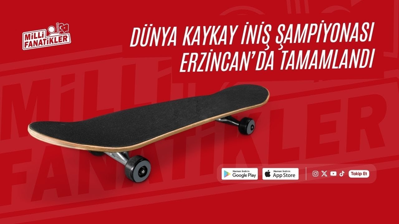 Dünya Kaykay İniş Şampiyonası Erzincan'da tamamlandı