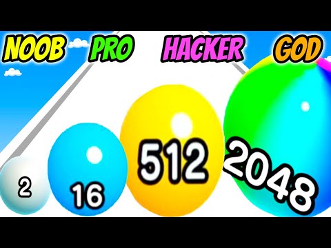 Ball Hop 2048 - NOOB vs PRO vs HACKER vs GOD