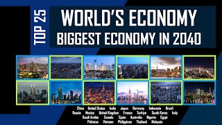 Top 25 World's Biggest Economy - 2040 Projected GDP