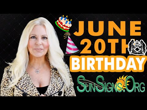 ♊️ Born On June 20th - Happy Birthday - Today's Zodiac Horoscope Personality - SunSigns.Org