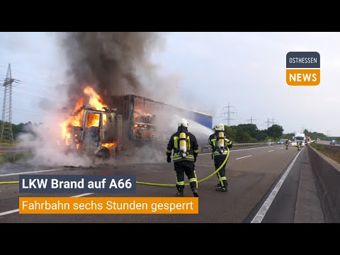 EICHENZELL - Truck fire on the A66