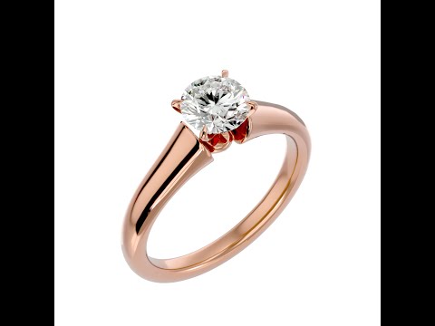 Inel de logodna Noble Briliant Rose Aur 18k Diamant Natural - Amelia