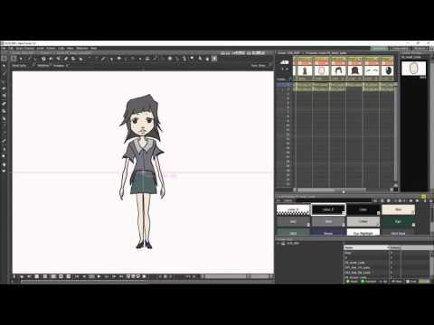Opentoonz Tutorial 15 Cutout Rigging Using Plastic (Part 3)