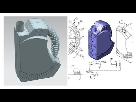 NX 12 Tutorial #20 | 3D Design Bottle Plastic