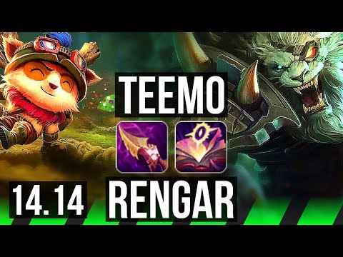 TEEMO vs RENGAR (JGL) | 6/1/5, 1000+ games, Rank 11 Teemo | EUW Master | 14.14