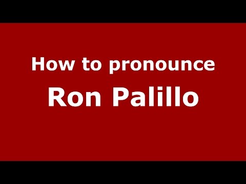 How to pronounce Ron Palillo (American English/US)  - PronounceNames.com