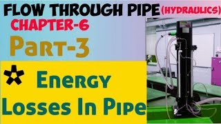 Energy Losses in Pipes ( Fluid Mechanics)