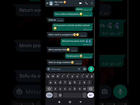 Long distance feelings🥺🫂 | part 1 | lovers chat | WhatsApp chat tamil