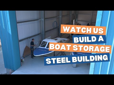Watch us build this steel boat storage building from start to finish!🚤⛵️🛶