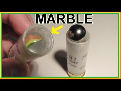 Ball Bearing - Marble - 3" DEER SLUG - Shotgun Loads vs Stack of HARD DRIVES