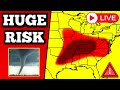 🔴 BREAKING HUGE TORNADO ON THE GROUND - Tornadoes Likely - With Live Storm Chaser