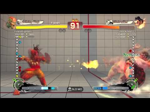 FinestFighters [Dhalsim] vs Stev0Knev022 [Honda] SSF4 AE Endless