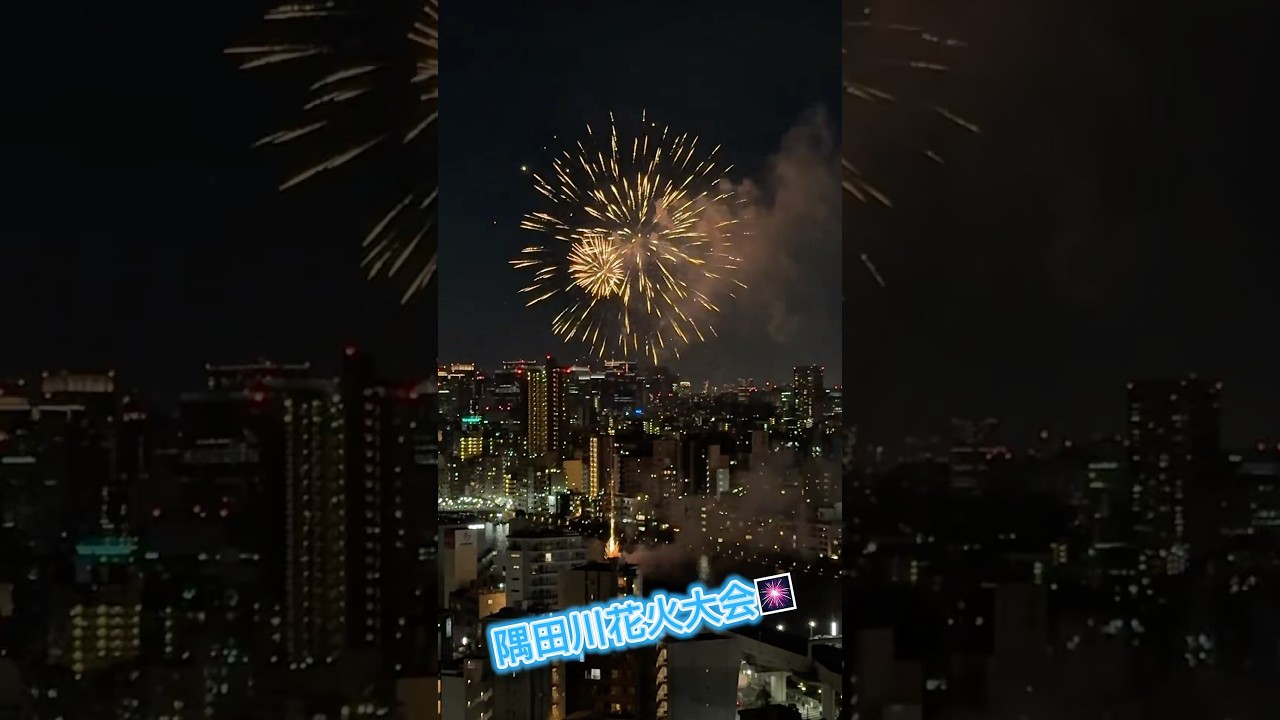 今年も隅田川花火大会に行けた〜😆真横から見た花火はとっても綺麗で癒された(●´ω｀●)✨#隅田川花火大会 #音符のデザイン #地球に幸せの種をまきます #未来を変える魔法の鍵 #癒しコンシェルジュ