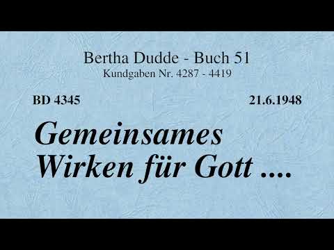 BD 4345 - GEMEINSAMES WIRKEN FÜR GOTT ....