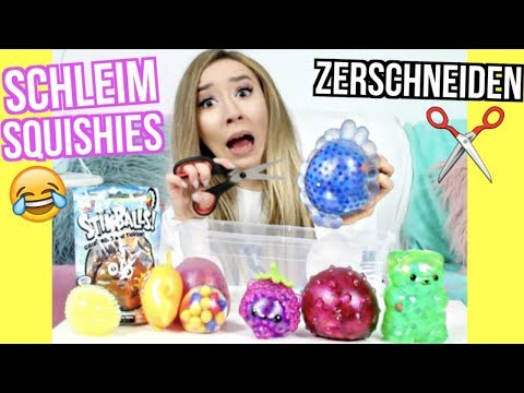 ZERSCHNEIDEN lustige SCHLEIM SQUISHY und ALLES MISCHEN...