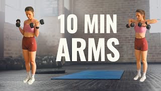 10-Min Dumbbell Arm Workout | Tone your ARMS