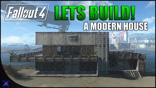 Fallout 4 - Lets build a Modern Style House | Nordhagen Beach | Settlement Construction | No Mods