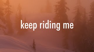 Cover art for keep riding me