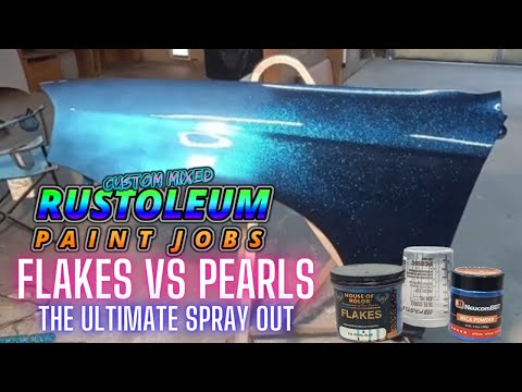 RUSTOLEUM PAINT JOBS WITH PEARLS VS FLAKES THE ULTIMATE SPRAY OUT
