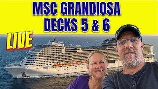 MSC GRANDIOSA Decks 5 and 6 FULL Walkthrough