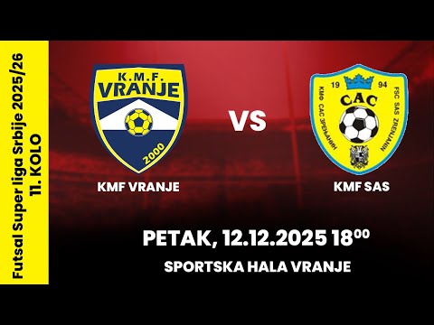 UŽIVO | KMF Vranje vs KMF Sas | Super liga Srbije 2025/26 – 11. kolo | SPORTJUG