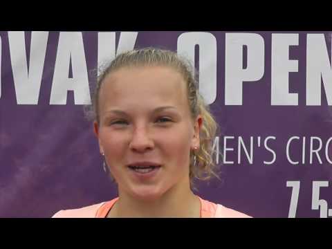 EMPIRE Slovak Open 2016: QF, interview, Siniakova - Kr. Pliskova 6-1, 5-7, 7-6