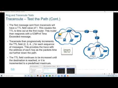 NetAcad ITN Packet Tracer 13.2.7: Use Ping and Traceroute to Test Network Connectivity