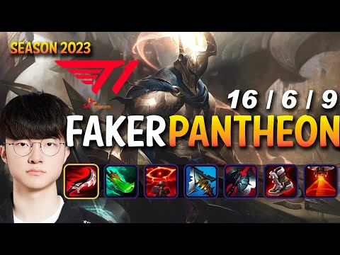 T1 Faker PANTHEON vs IRELIA Mid - Patch 13.17 KR Ranked