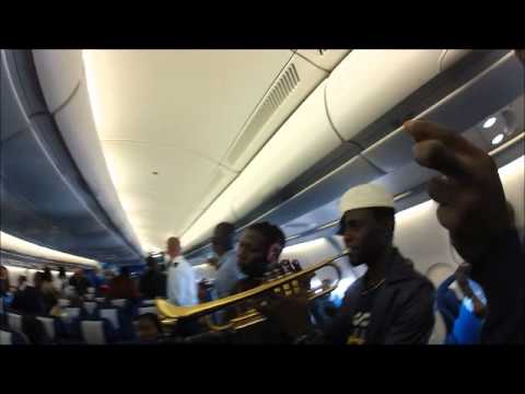 Femi Kuti and the Positive Force LIVE on a KLM Flight at 38000ft above Africa!